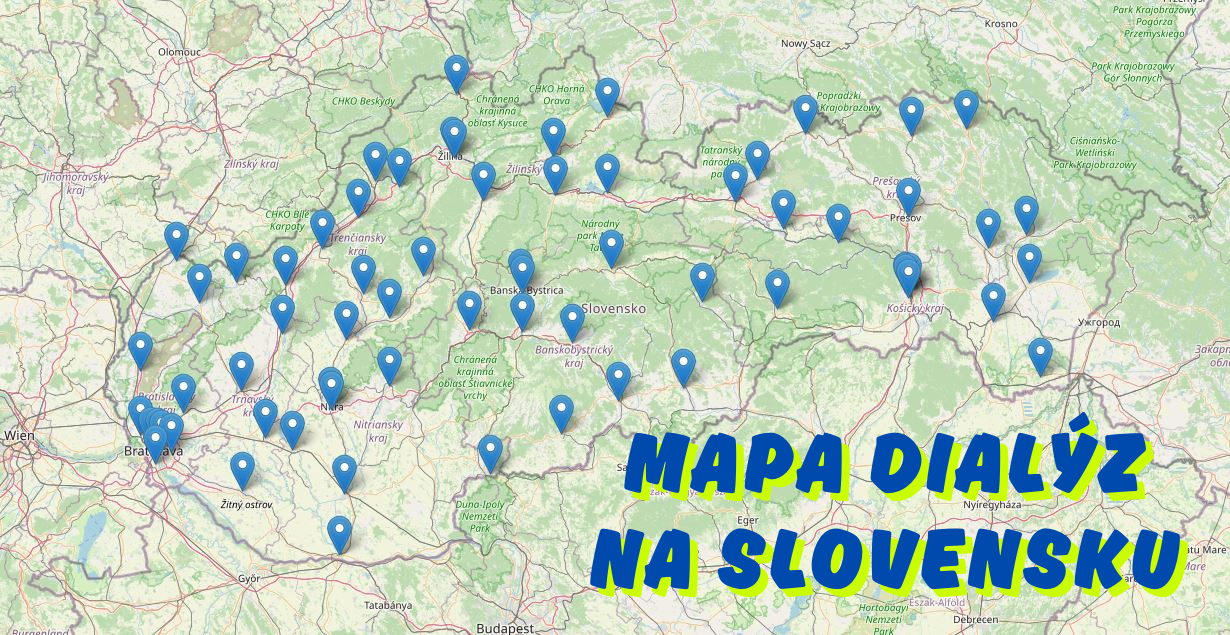 Dialýza a cestovanie mapa dialýz na slovensku